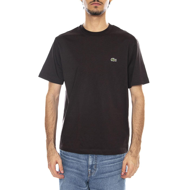 T-Shirt SKB Black - Maglietta Girocollo Uomo Nera TH7318-SKB . LACOSTE 