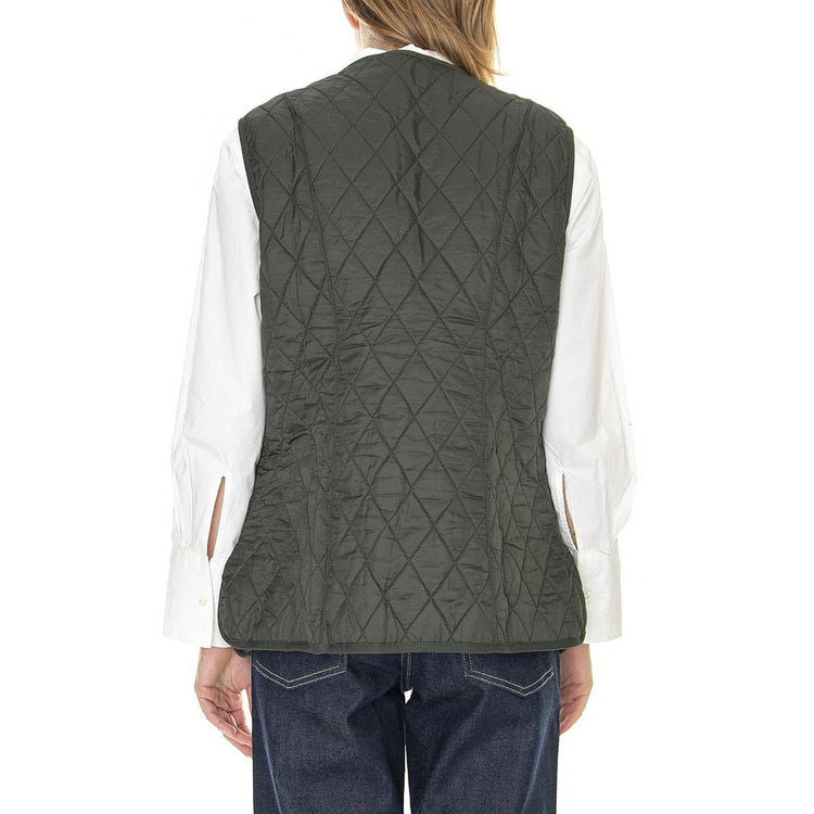 Lady Fleece Betty Dark Olive - Giacca Smanicata Invernale Donna Marrone FW22-LLI0003-OL71 . BARBOUR 