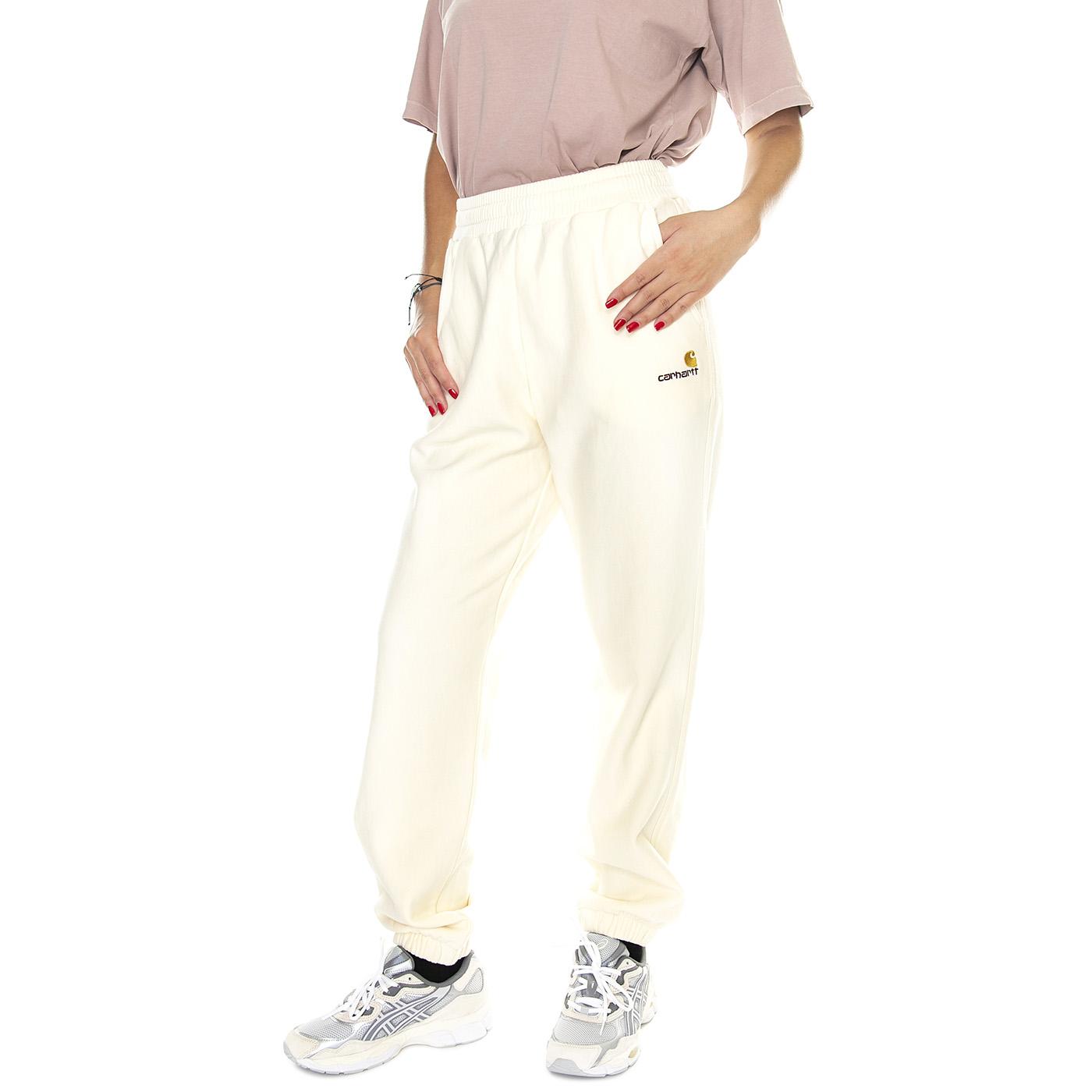 W' American Script Sweat Pant Natural - Pantaloni Donna Beige I032328.05XX  CARHARTT WIP 