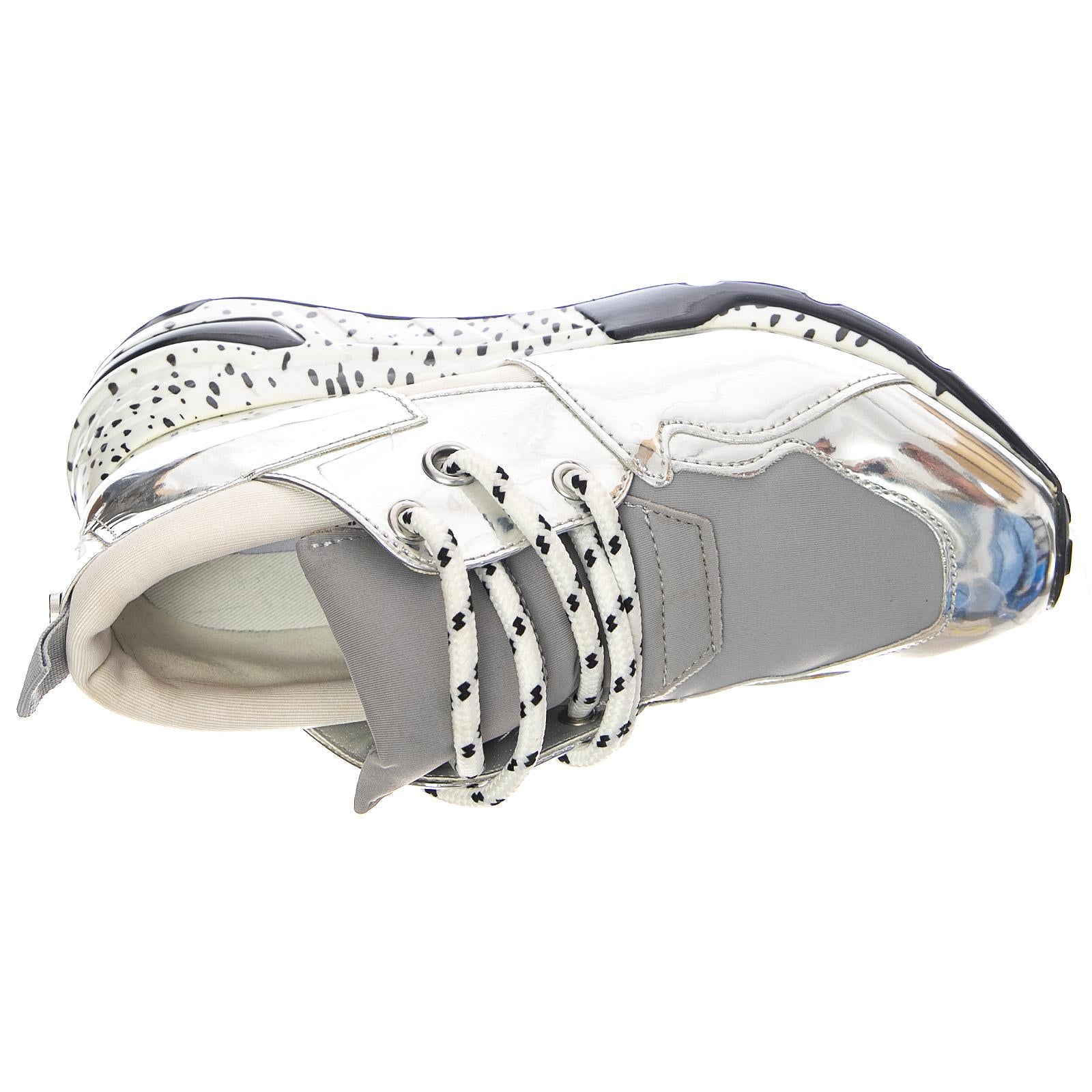 Womens Cliff Shoes - Silver - Scarpe Stringate Profilo Basso Donna Multicolore CLIF02S1-SILVER  STEVE MADDEN 