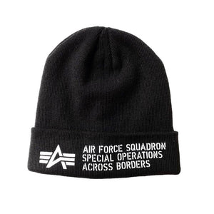 Air Force Beanie Black Hat ONE SIZE AI 188904/03 . ALPHA INDUSTRIES 