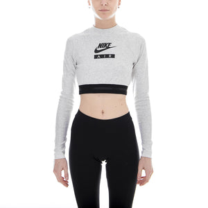 Women s Nike Sportswear Top BIRCH HEATHER/BLACK/BLACK 893070-051  NIKE 