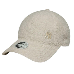 9FORTY New York Yankees MLB Borg - Cappellino con Visiera e Logo in Metallo Beige 60691312  NEW ERA 