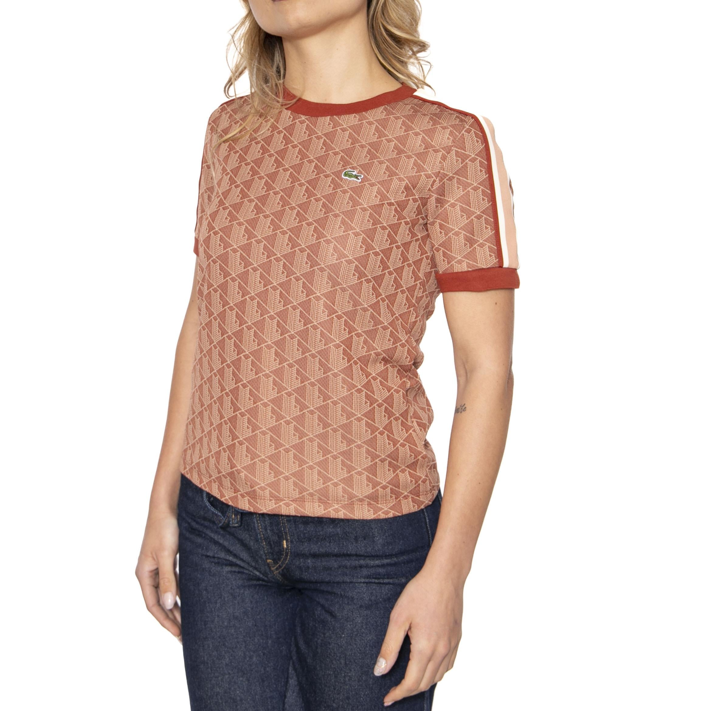 T-Shirt GTI Brown - Maglietta Girocollo Donna Marrone TF3244-GTI  LACOSTE 