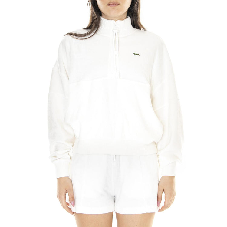 W' Sweatshirt 70V White - Felpa Donna Bianca SF6385-70V  LACOSTE 