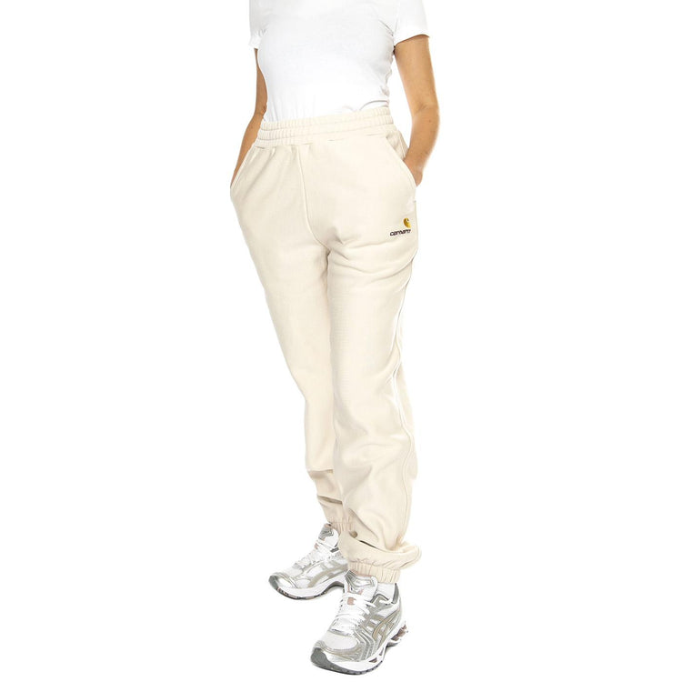 W' American Script Sweat Pant Moonbeam - Pantaloni Donna Beige I033651.MOOXX  CARHARTT WIP 