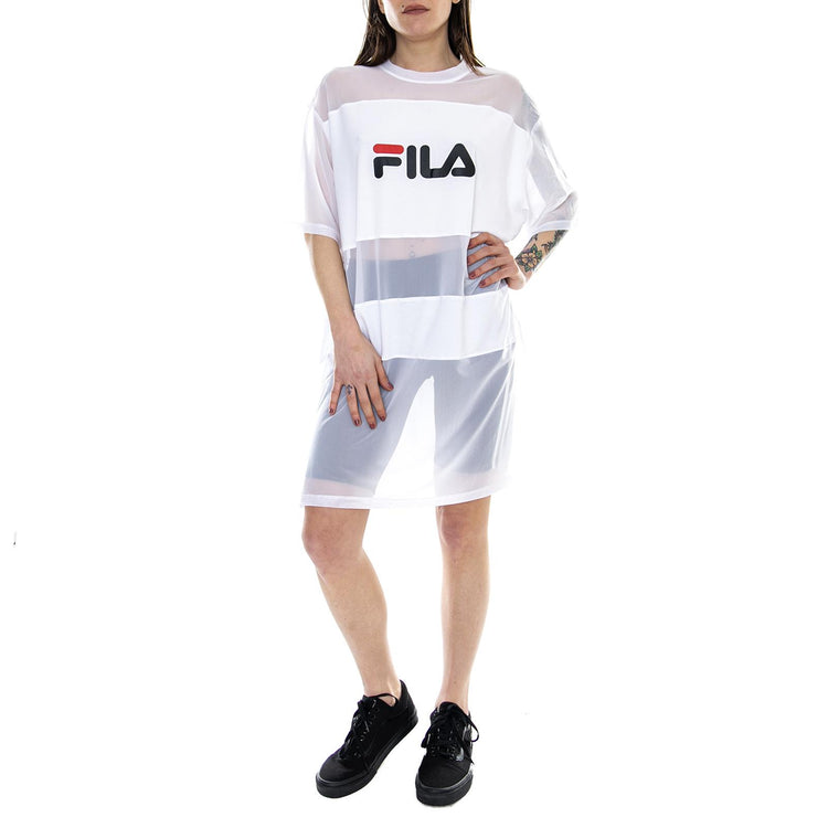 Wm Urban Line Emily Tee Dress - Bright White - T-shirt Abito Donna Bianco 682110-M67  FILA 