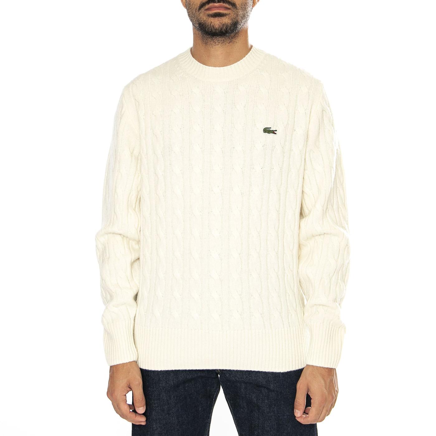 Pullover AH2924-XFJ - Maglione Girocollo Uomo Bianco AH2924-XFJ  LACOSTE 