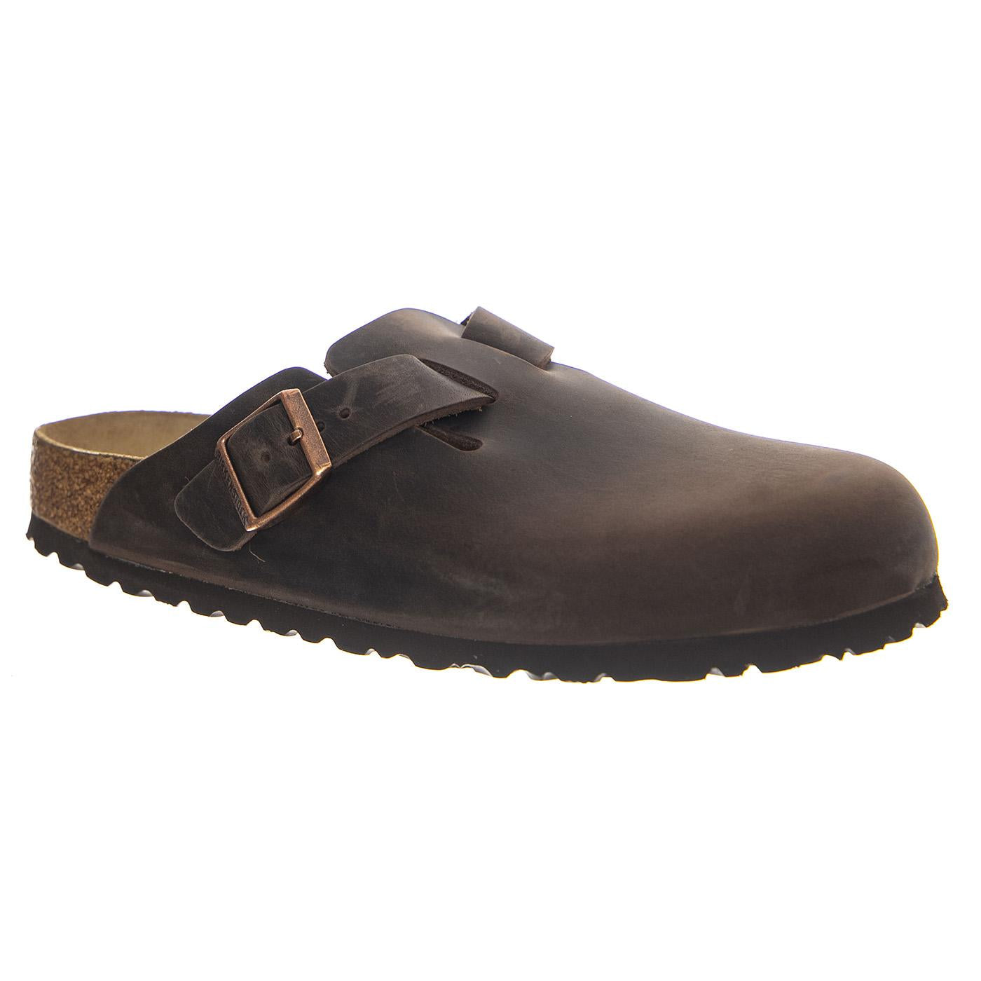 Boston SFB BasaltGray, Suede Leather Brown -- Sandali Uomo Marroni 0159713 . BIRKENSTOCK 