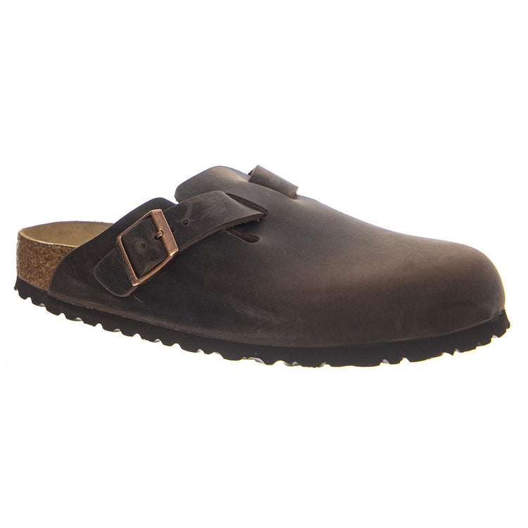 Boston SFB BasaltGray, Suede Leather Brown -- Sandali Uomo Marroni 0159713 . BIRKENSTOCK 