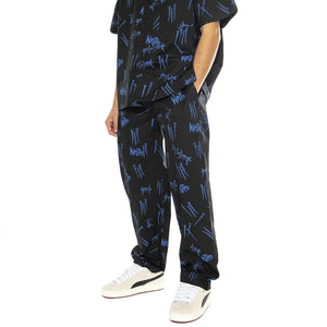 Jay Pant Over Blind Black / Ultra Blue - Pantaloni Uomo Neri JAY PANT OVER BLIND - BLACK/ULTRA BLUE  WASTED PARIS 