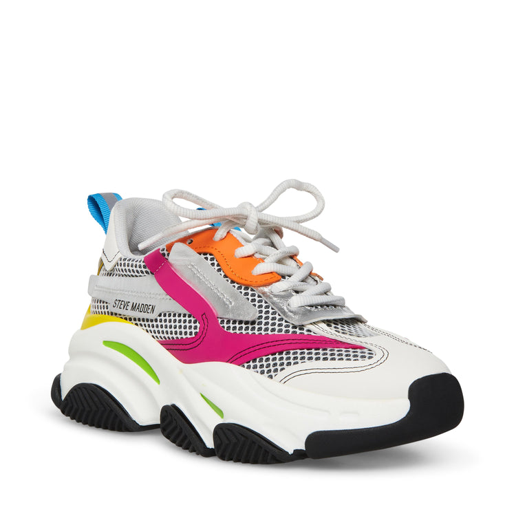 Possession Bright / Multi - Scarpe Stringate Profilo Basso Donna Bianche / Viola SMPPOSSESSION-BMLT  STEVE MADDEN 
