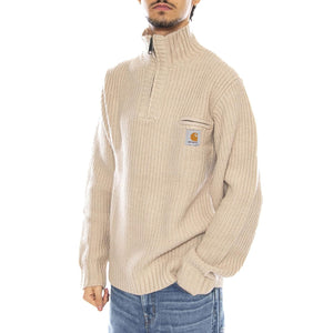 Detroit Half Zip Sweater Fleur De Sel - Maglione Uomo Beige I035398.2LPXX . CARHARTT WIP 