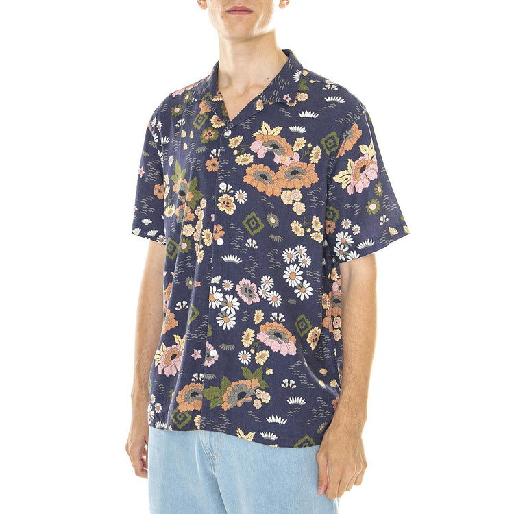 M' Laguna Casual Fit Reverse Floral Print Shirt - Camicia Maniche Corte Uomo Multicolore F4WSD036-972  FARAH 