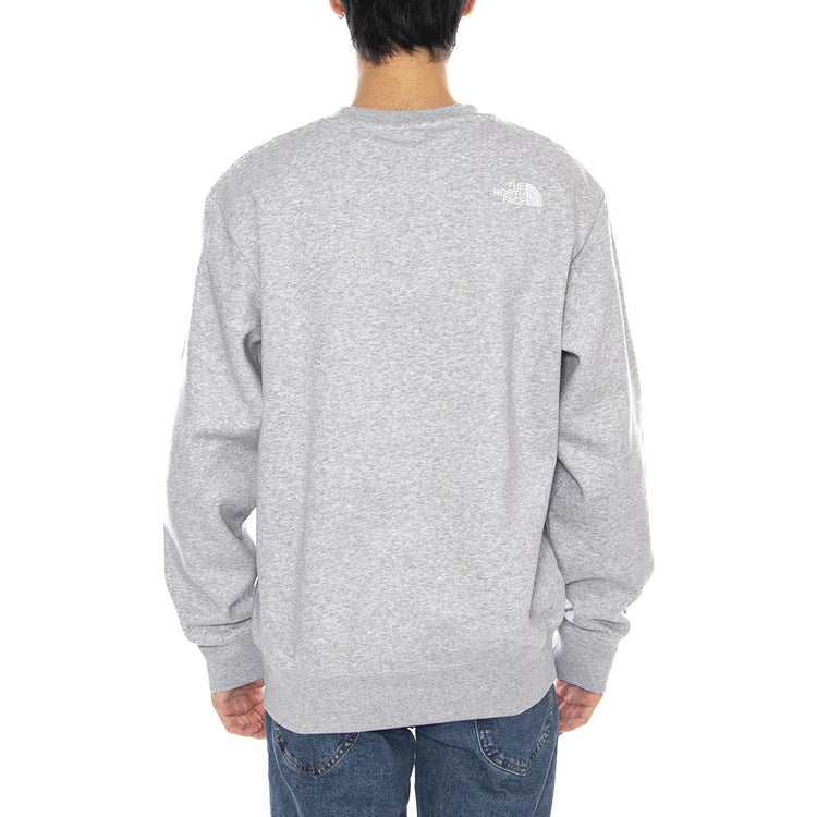 M Essential Relaxed Crew Grey - Felpa Girocollo Uomo Grigia NF0A89ET DYX1 THE NORTH FACE 