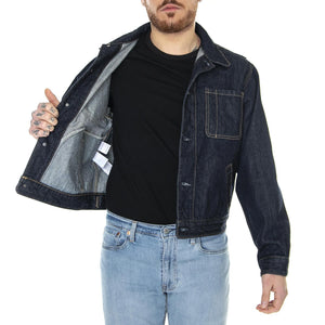 LMC Utility Trucker Broadway Moj Dark Indigo Worn In - Giacca Denim Jeans Uomo Blu A4373-0001  LEVIS 