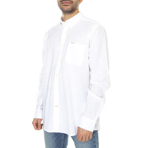 Nelson Tailored Shirt White - Camicia Uomo Bianca MSH5090-WH11-SS23  BARBOUR 