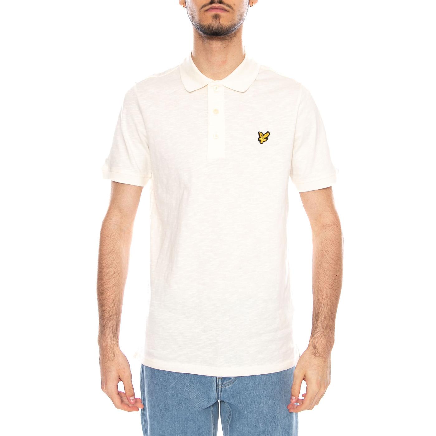 Fine Slub Polo Shirt Ice Cream - Polo Uomo Crema SP2401V Y12 LYLE & SCOTT 