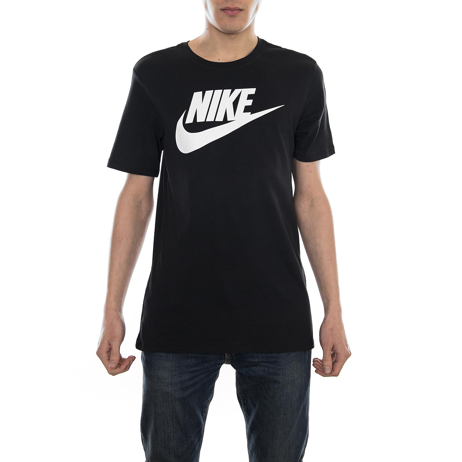 MEN S NIKE SPORTSWEAR FUTURA ICON T-SHIRT BLACK/BLACK/WHITE 696707-015  NIKE 