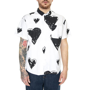 Loveless Woven  SS White Multi - Camicia Maniche Corte Uomo Bianca 181210370-WTM  OBEY 