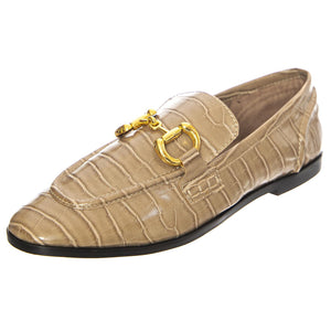 W' Velviteen Dark Sand Croco - Mocassini Donna Marroni JCSJCD-131-1-23-DAR  JEFFREY CAMPBELL 