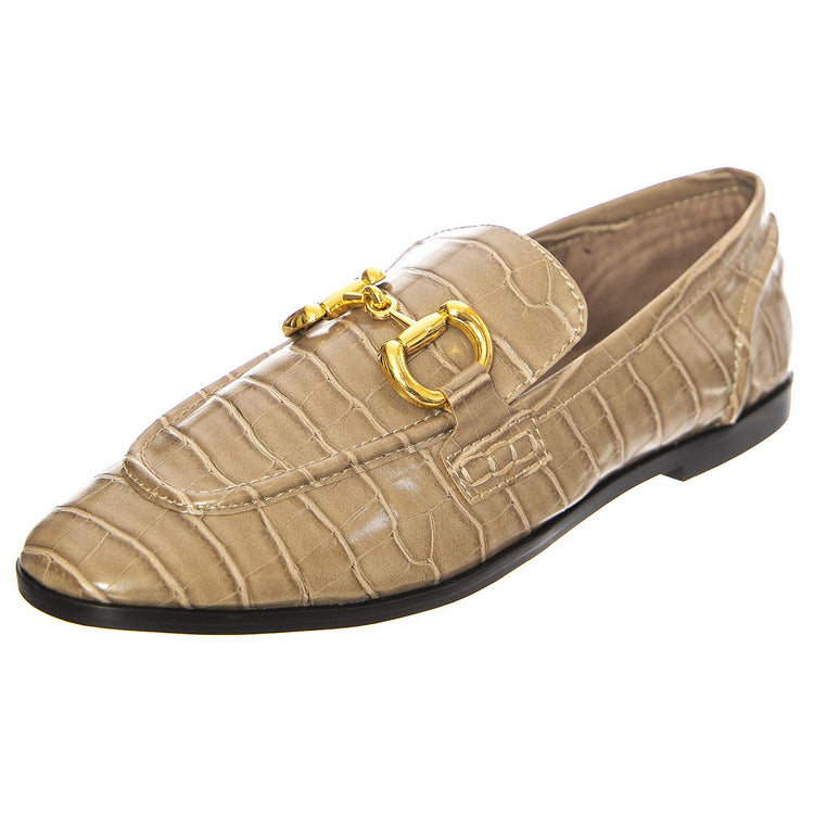 W' Velviteen Dark Sand Croco - Mocassini Donna Marroni JCSJCD-131-1-23-DAR  JEFFREY CAMPBELL 