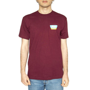 Linwood S/S STT - Maglietta Girocollo Uomo Bordeaux 16172-BRGTL  BRIXTON 