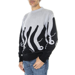 Octopus Original Jumper Grey - Maglione Girocollo Uomo Grigio / Nero 22WOJM01-GREY  OCTOPUS 