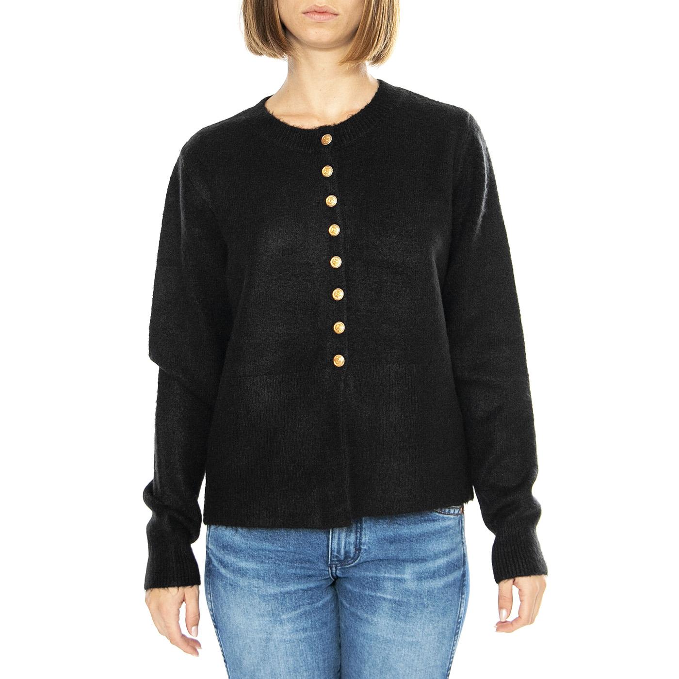 Cárdigan Botón Joya Negro - Cardigan Donna Nero 43W/10708  WILD PONY 