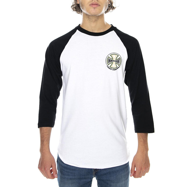  Converge 3/4 Baseball Top Black/White  INDEPENDENT 