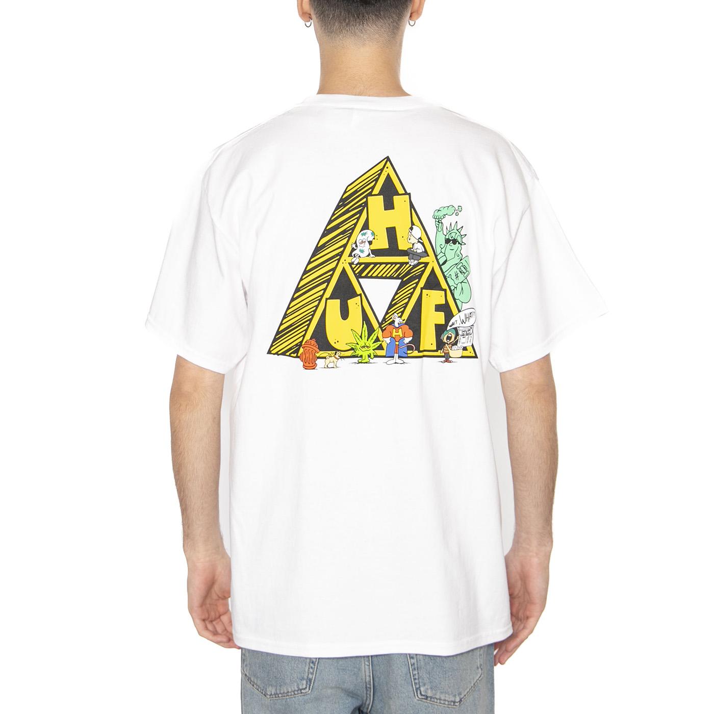 Saturday Morning - Maglietta Girocollo Uomo Bianca TS01756-WHITE  HUF 