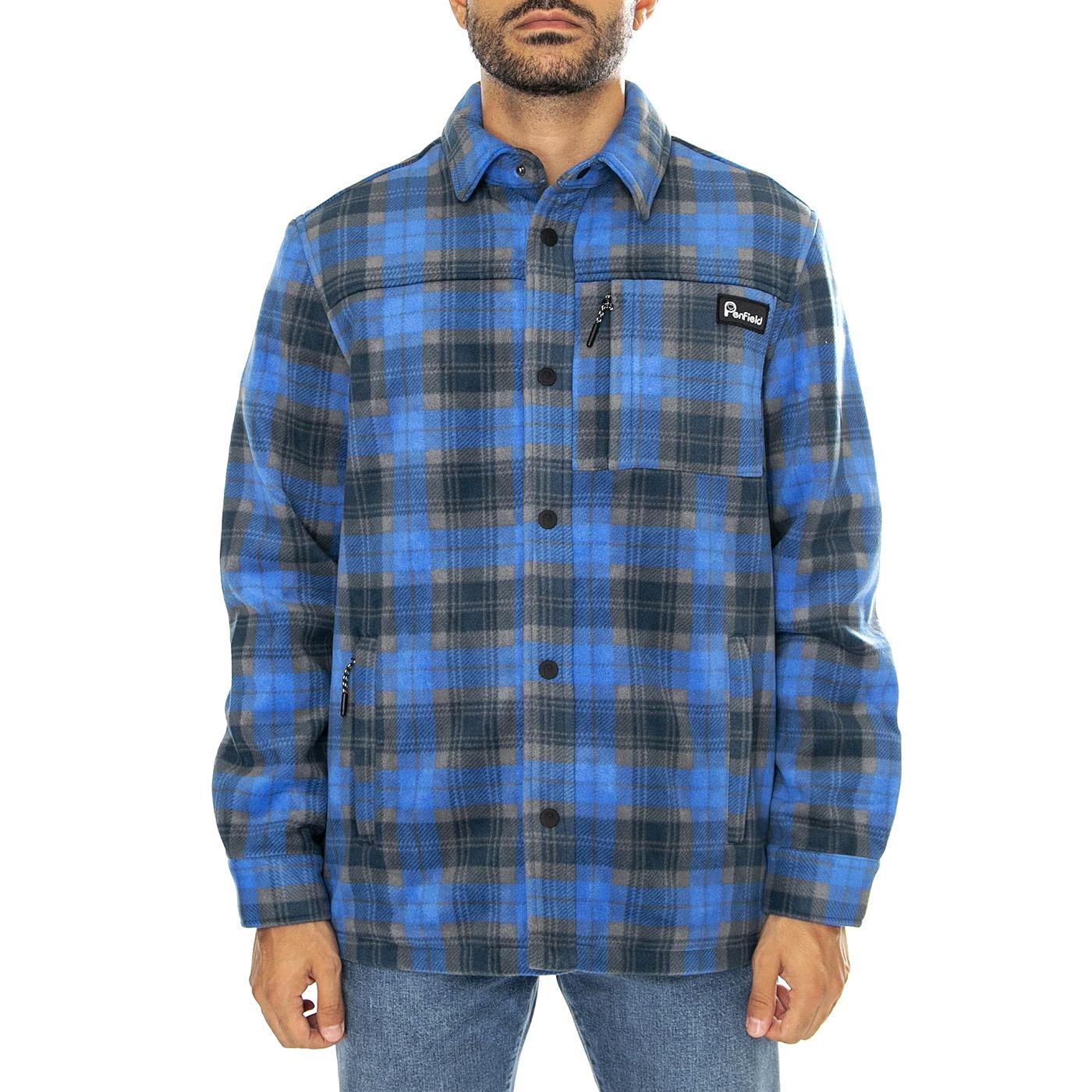 Checked Polar Fleece Vallarta Blue - Giacca Uomo Multicolore PFD0243-287  PENFIELD 