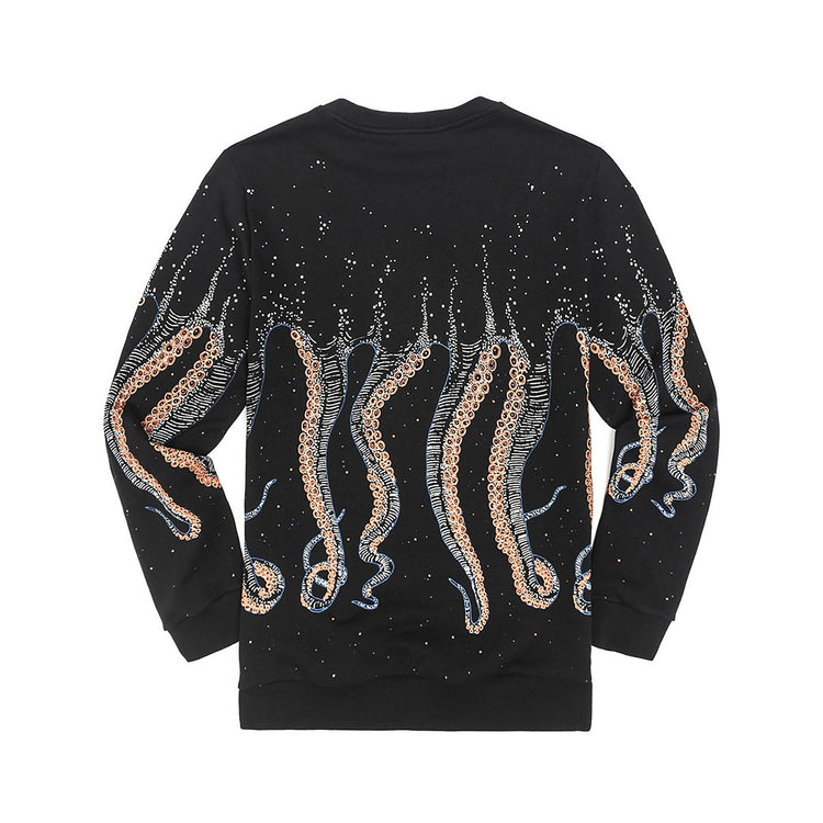 ORANGEBLUE OCTOPUS SPOTTED CREWNECK BLACK 18SOSC05-BLK  OCTOPUS 