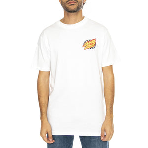 Goal Flame White - Maglietta Girocollo Uomo Bianca SCA-TEE-11380  SANTA CRUZ 
