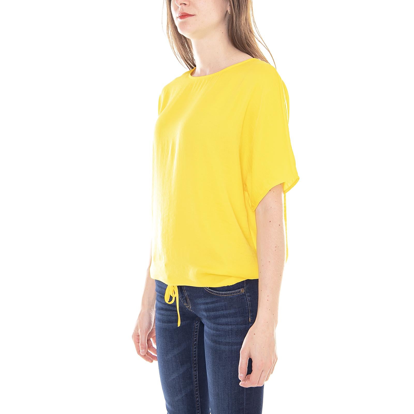 Heidi - Maglietta Girocollo Donna Gialla 27001016-Lemon Chrome  NOISY MAY 
