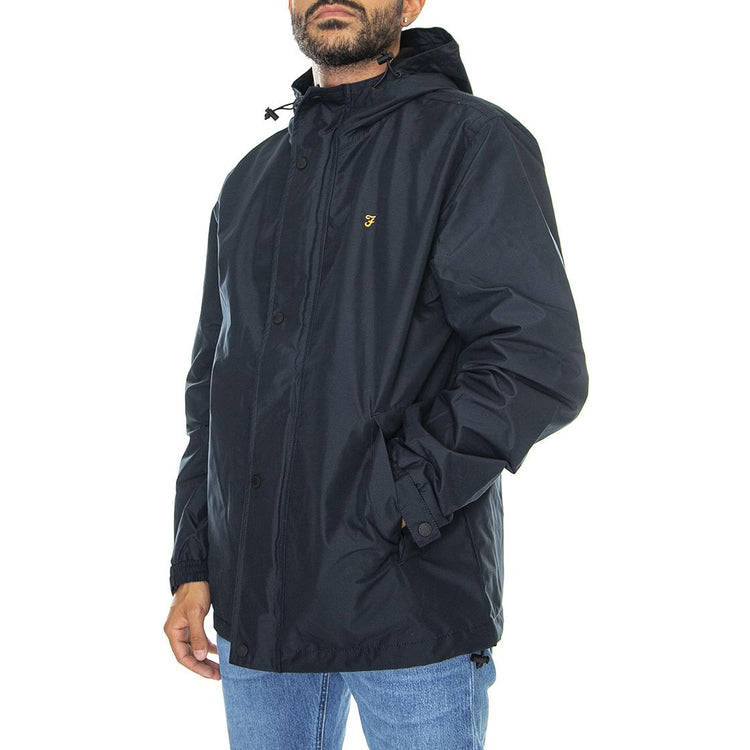 Jones Fleece Lined C True Navy - Giacca Invernale con Cappuccio Uomo Blu F4RFC014-412  FARAH 