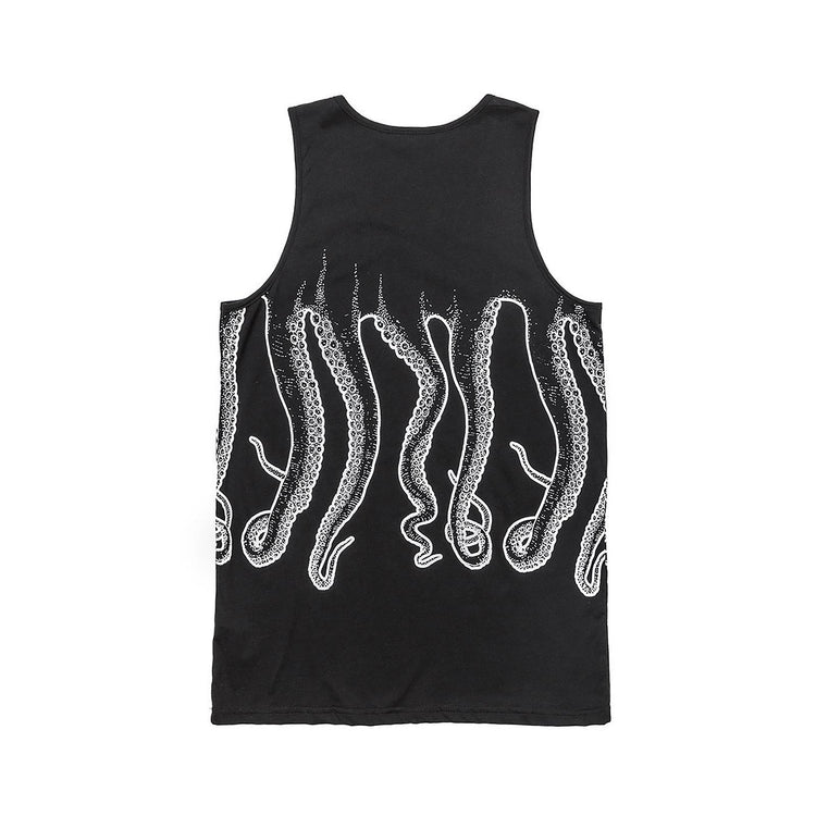 OCTOPUS OUTLINE TANK TOP WHITE BLACK 18SOTT03-WHITE-BLACK  OCTOPUS 