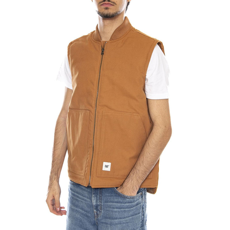 Classic Canvas Vest Duck - Giacca Smanicata Uomo Marrone 6040102 16-1432 CAT 