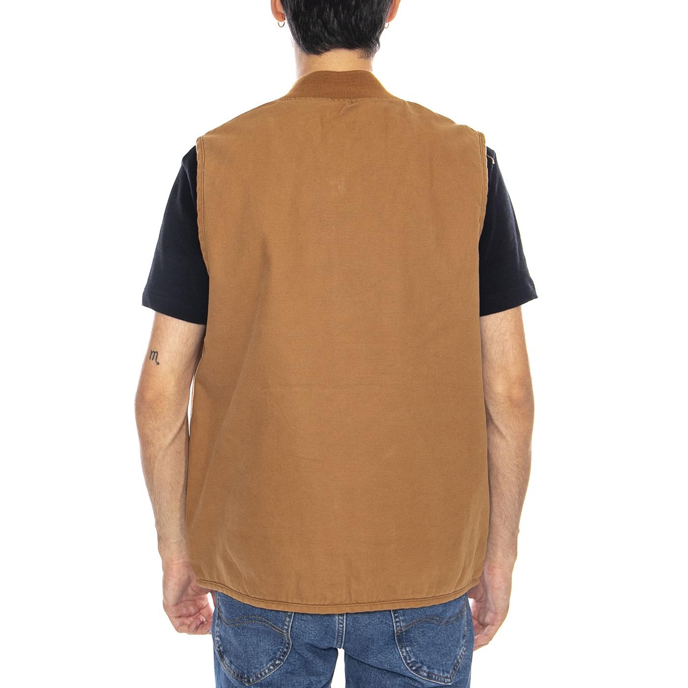 THRASHER X DICKIES Vest Brown Duck - Gilet Smanicato Uomo Marrone DK0A88IT0BD1  DICKIES 