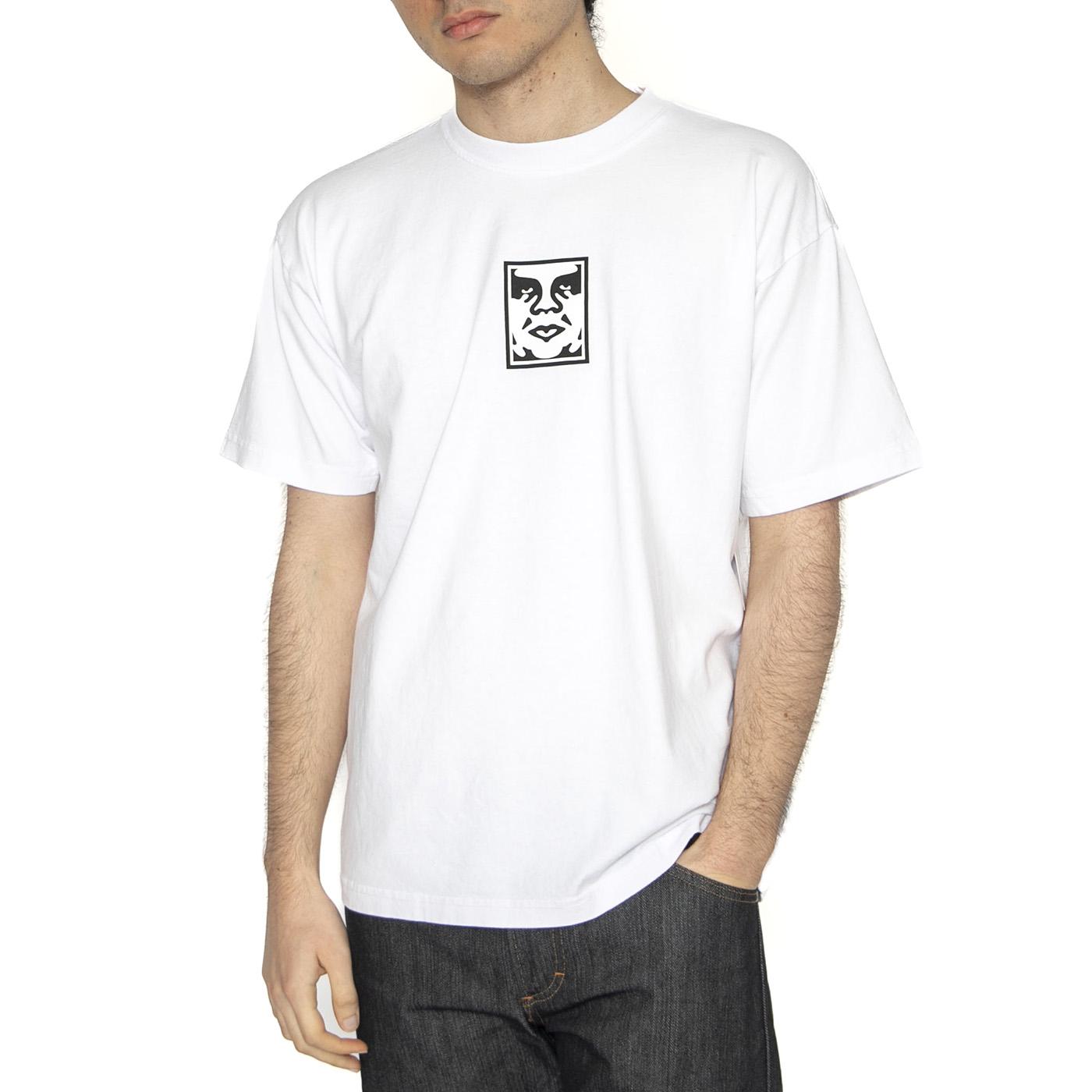 Icon Heavyweight Tee White - Maglietta Girocollo Uomo Bianca 166913013-WHT  OBEY 