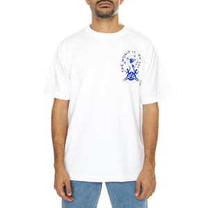 The World Is My Stage Heavy Weight Tee White - Maglietta Girocollo Uomo Bianca 166913924-WHT  OBEY 