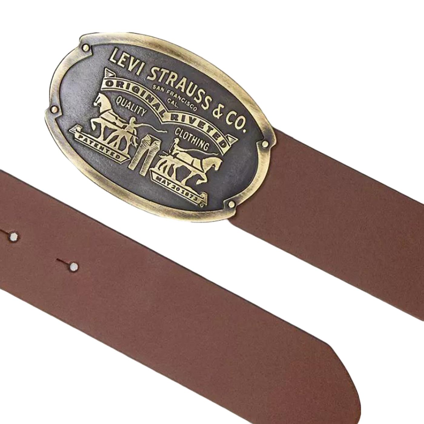 Relaxed Dad - Heritage Belt - Cintura in Pelle Marrone D7860 0001 LEVIS 