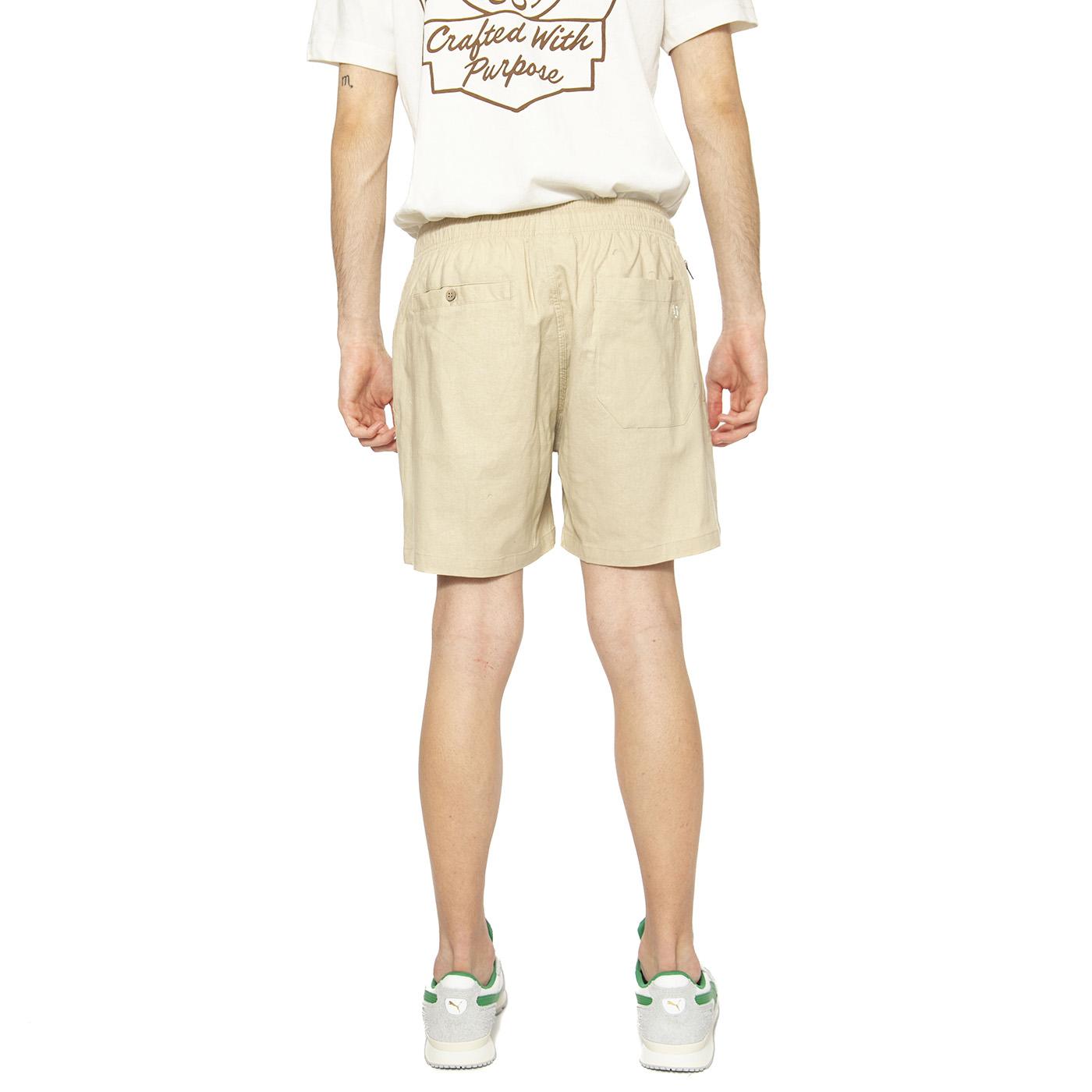 Beige Linen Shorts - Bermuda Uomo Beige 5002-02-5002-02  OAS 