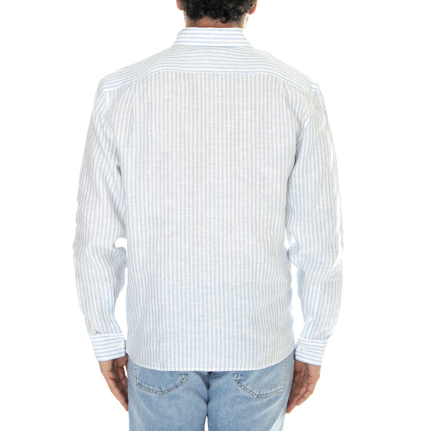 Camicia M/L E7B Blue Shirt / Multi - Camicia Uomo Blu / Multicolore CH6985-E7B  LACOSTE 