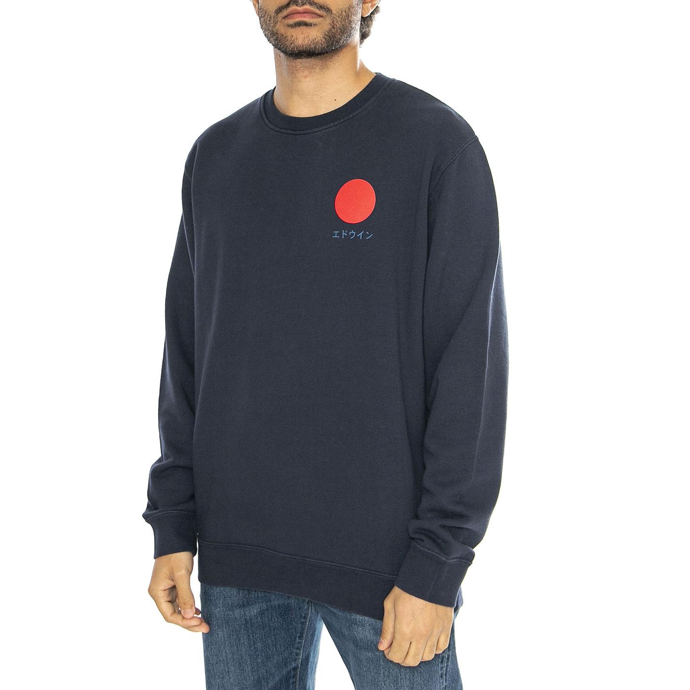 Japanese Sun Sweat Navy Blazer - Felpa Girocollo Uomo Blu I028969.NYB.67.  EDWIN 