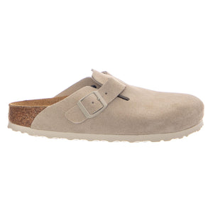 BOSTON SUEDE LEATHER NARROW FIT OYSTER - Sandali Unisex Grigi 1031662 OYT BIRKENSTOCK 