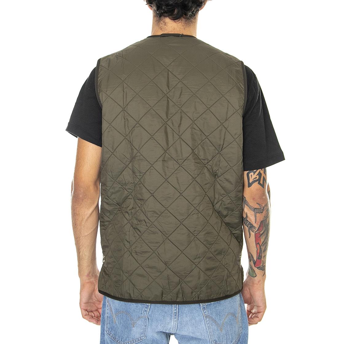 Polarquilt Waistcoat Zip Liner Olive - Giacca Smanicata Uomo Marrone FW22-MLI0002-OL91 . BARBOUR 