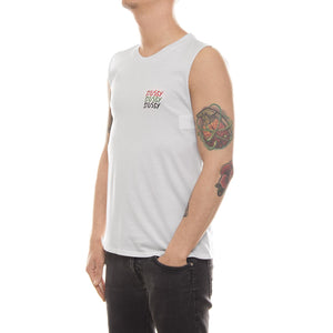 JAH BLESS MUSCLE TEE WHITE 2941355-WHITE  STUSSY 