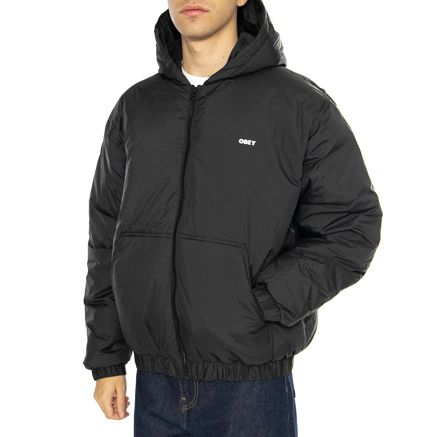 Retreat Hooded Jacket Black - Giacca Uomo Nera 121800547-BLK  OBEY 