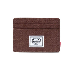 Charlie Cardholder Potting Soil Crosshatch - Portacarte Marrone<BR/> 30065 06573 HERSCHEL 